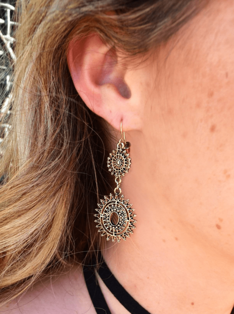 boho hippie drop earrings