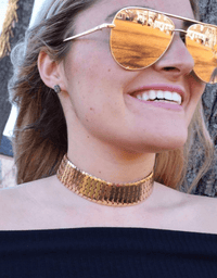 gold statement choker fun trendy stylish 