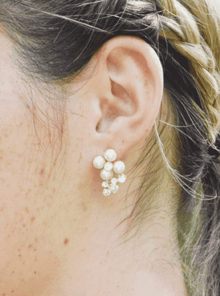 preppy pearl formal occasion earrings