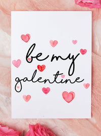 Be My Galentine Hearts Card Set,Galentines Day Card for Friend,Valentine's Day Pink Heart Card Set,Valentine's Day Card for Her,Made in USA