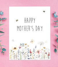 Happy Mother's Day Card,Happy Mother's Day Blank Card,Mum Day Card,Floral Spring Card,Mom Card,Mother's Day Card for friend,Made in USA