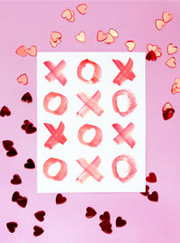 XOXO Pink Valentine's Day Card Set,Galentines Day Card for Friend,Hugs + Kisses Pink XOXO Card Set,Valentine's Day Card for Her,Made in USA