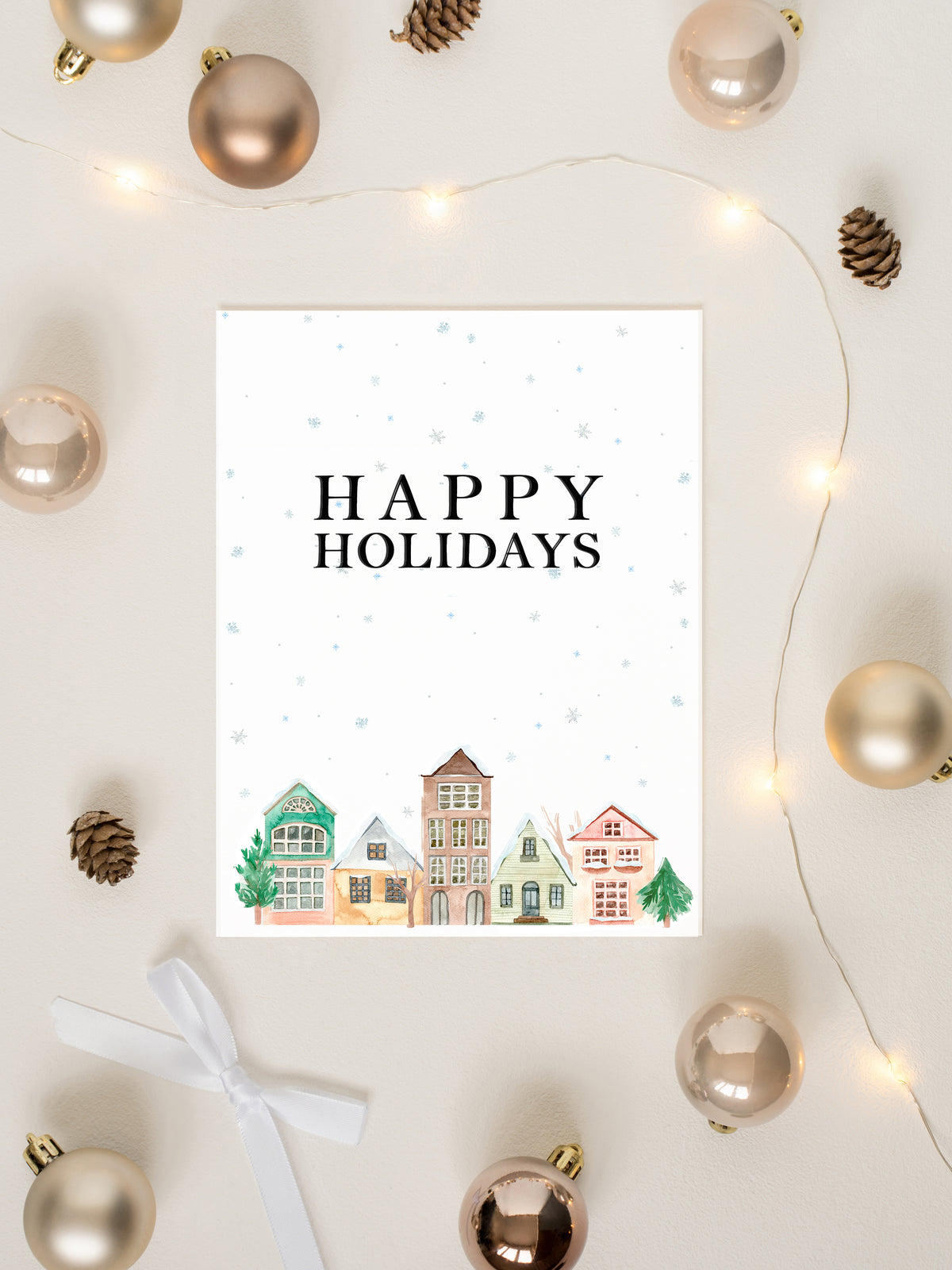 Happy Holidays Card Set,Holiday Chrismas Cards,Handmade Holiday Greeting Cards,Holiday Season Greetings Card,Made in USA