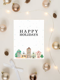 Happy Holidays Card Set,Holiday Chrismas Cards,Handmade Holiday Greeting Cards,Holiday Season Greetings Card,Made in USA