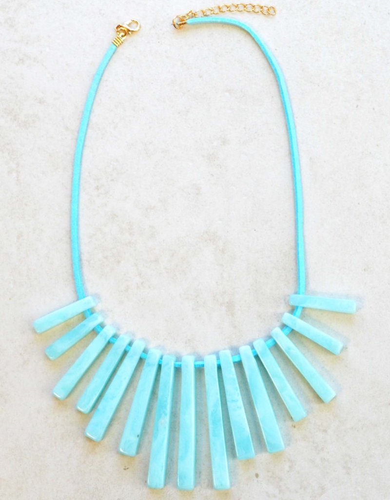 turquoise blue stone necklace 