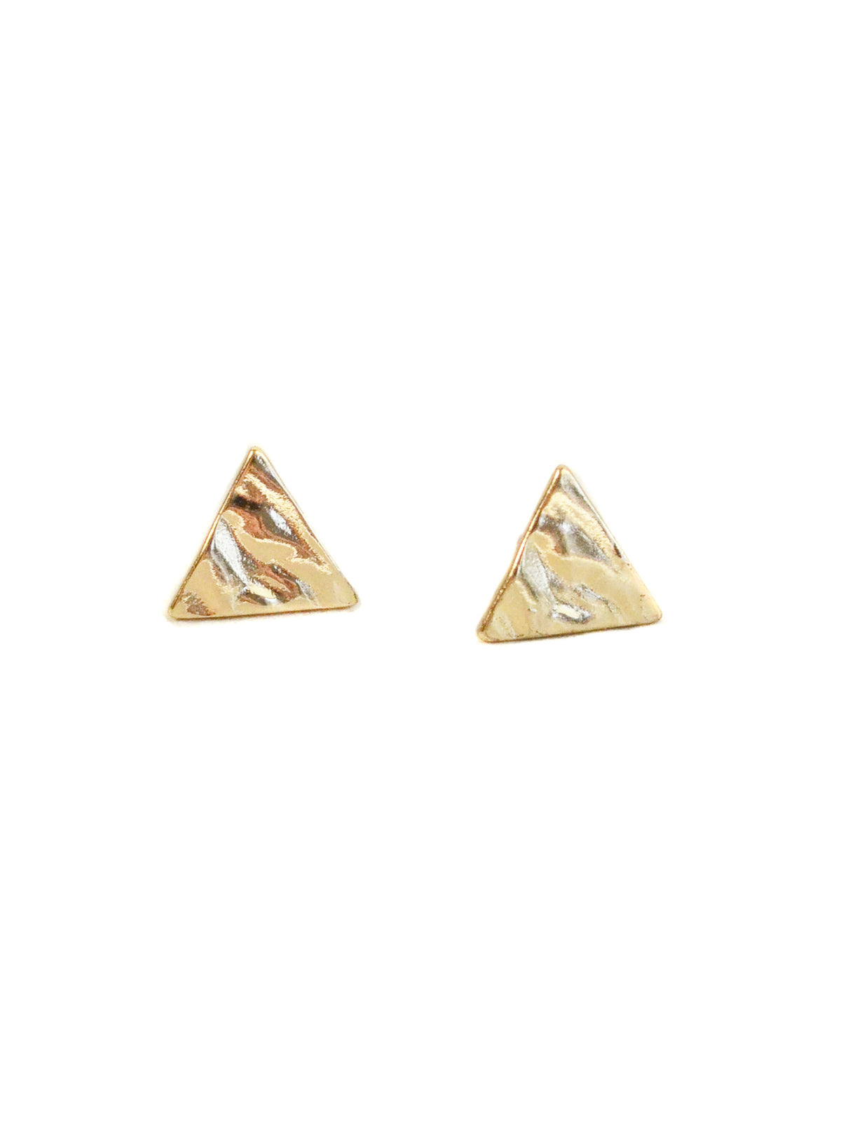 small gold triangle fashion stud earrings, geometric triangle stud 