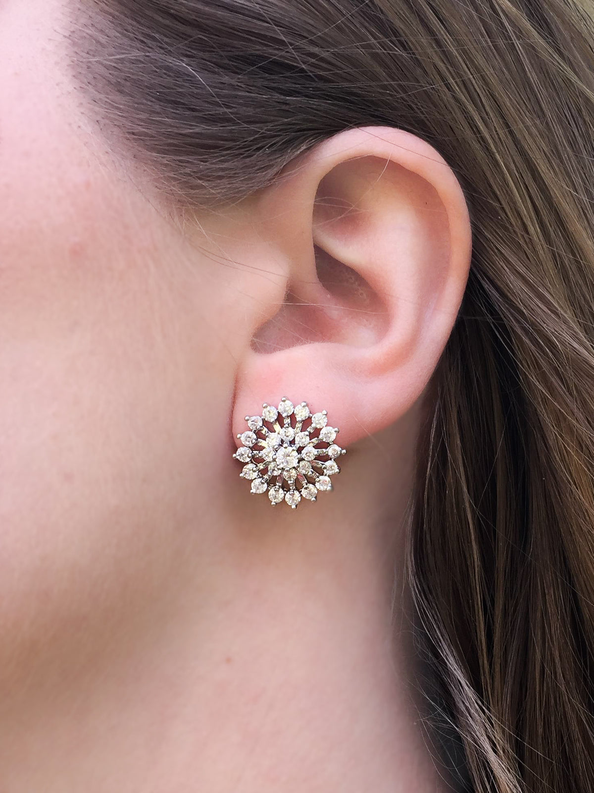 classic sparkly formal occasion stud earrings