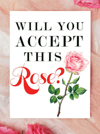 will you accept this rose greeting card