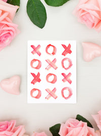 XOXO Pink Valentine's Day Card Set,Galentines Day Card for Friend,Hugs + Kisses Pink XOXO Card Set,Valentine's Day Card for Her,Made in USA