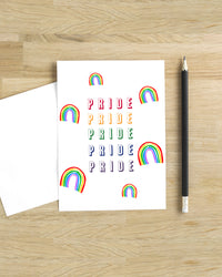 Happy Pride LGBTQ Rainbow Greeting Card,LGBTQ Pride Card,Gay Pride Rainbow Card,Celebrate Pride Month,Pride Month Card, Made in USA