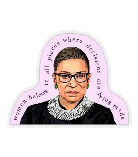 Ruth Bader Ginsburg Women's Rights Sticker