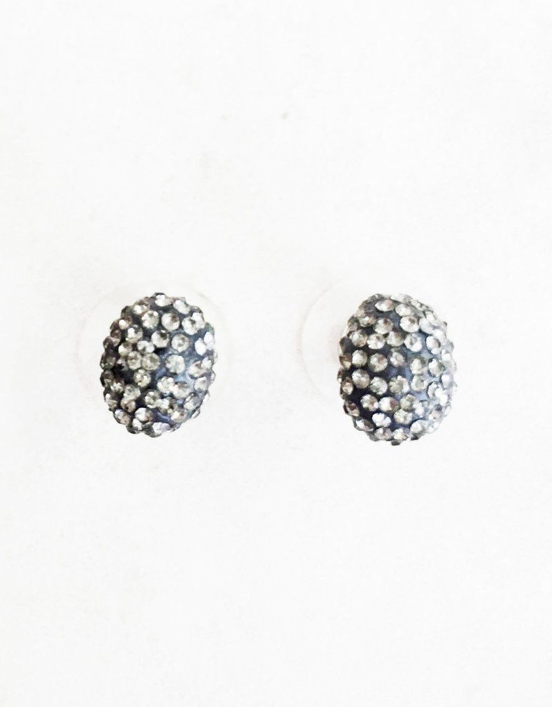 gunmetal small sparkle stud