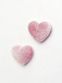 sweetheart pale pink velvet stud earrings