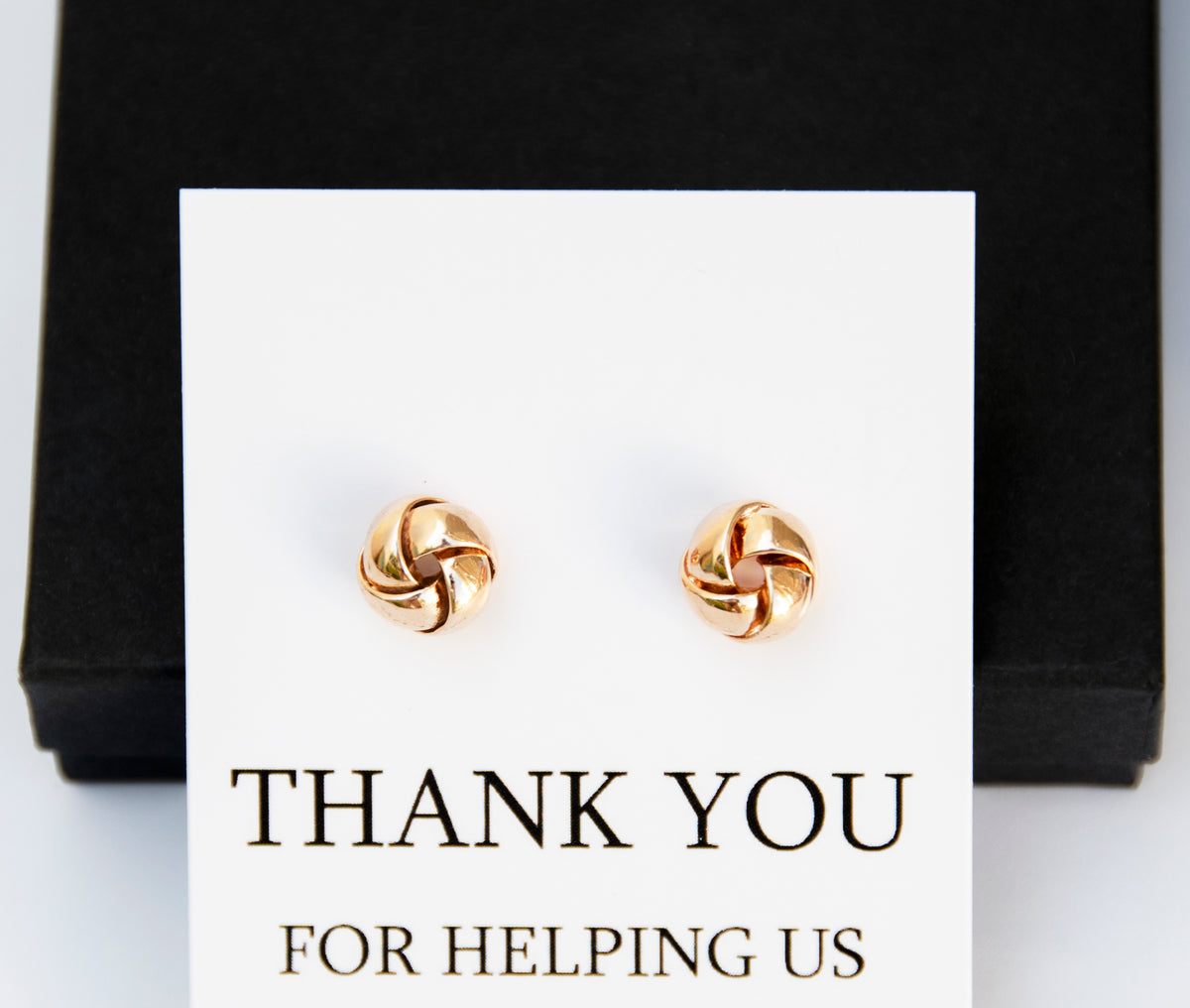 Bridal Party Tie The Knot Pearl Earrings Gift,Thank You for helping us tie the knot Bridesmaid Gift