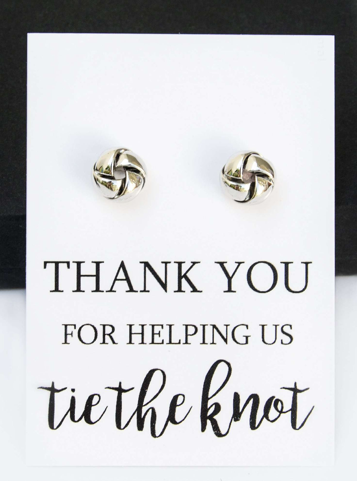 Tie The Knot Stud Earrings Style C Bridesmaid Thank You Gift,Bridal Party Thank You,Thank You For Helping Us Tie The Knot Bridesmaid Gift