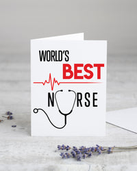 World's Best Nurse Thank You Card